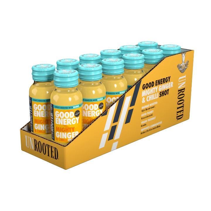 Unrooted: Good Energy: Baobab Boosted Shots: 60ml Glass Bottles (12 pack)