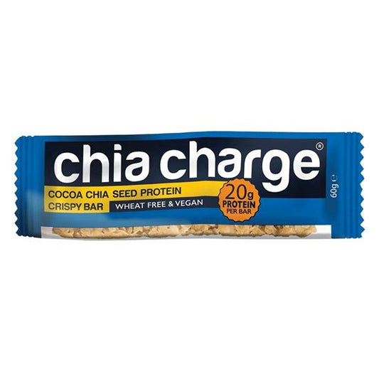 Chia Charge Crispy Vegan Protein Bars (10 x 60g Bars)
