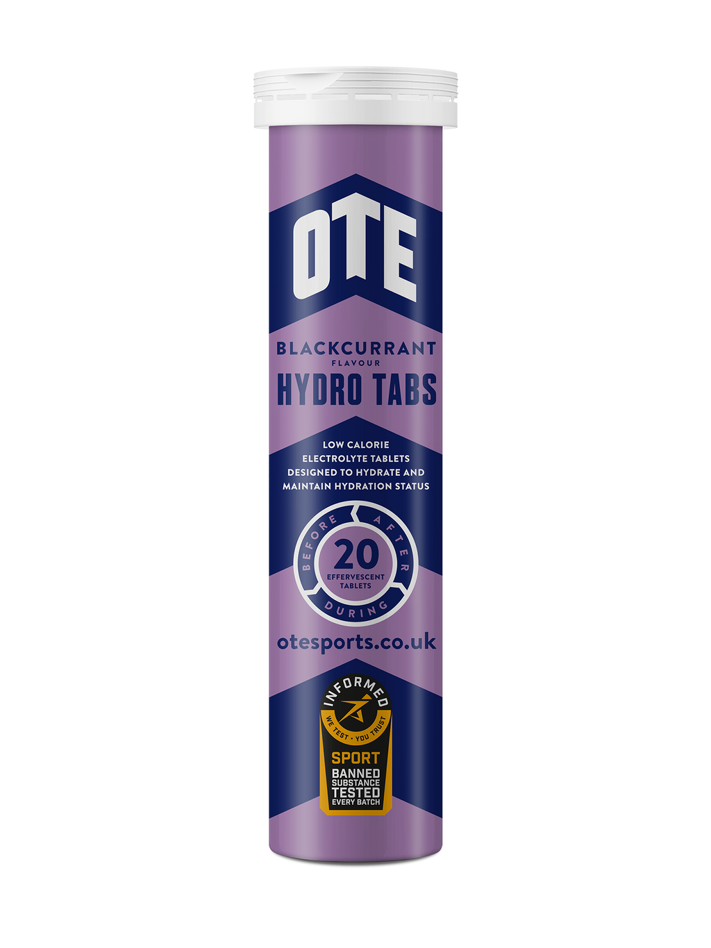 OTE Sports Hydro Tabs | Box of 6, 20 Tablet Tubes |  Elite Hydration for Peak Performance