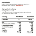 Organic Superfoods Company Beetroot and Broccoli Sprout Juice Shots 28 x 40ml