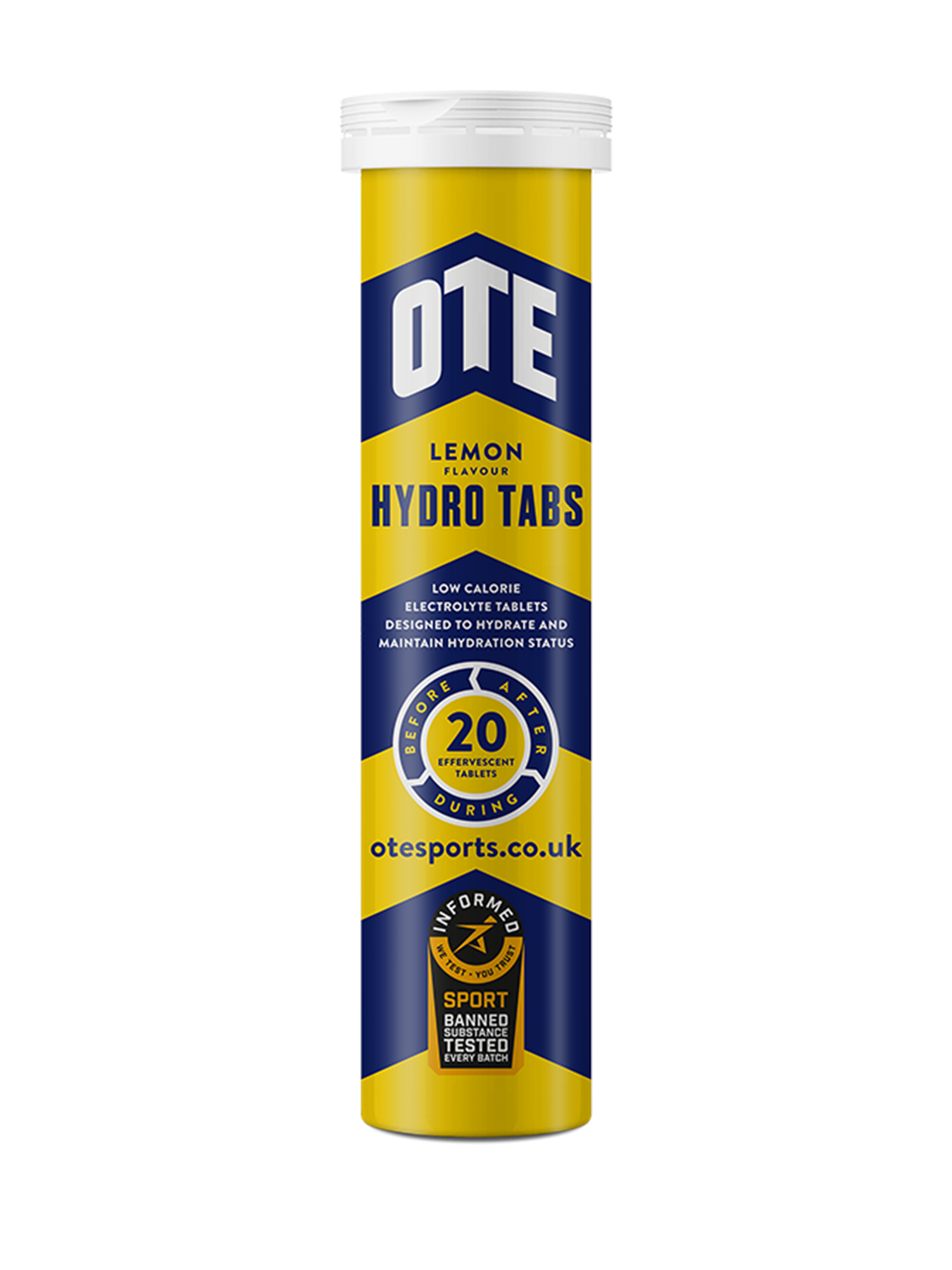 OTE Sports Hydro Tabs | Box of 6, 20 Tablet Tubes |  Elite Hydration for Peak Performance