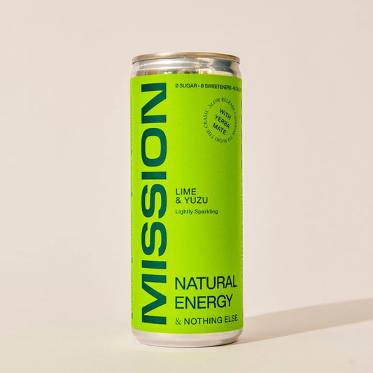 Mission Natural Energy Drink (12 x 250ml) – 100% Sugar-Free, Light Caffeine, Natural Ingredients