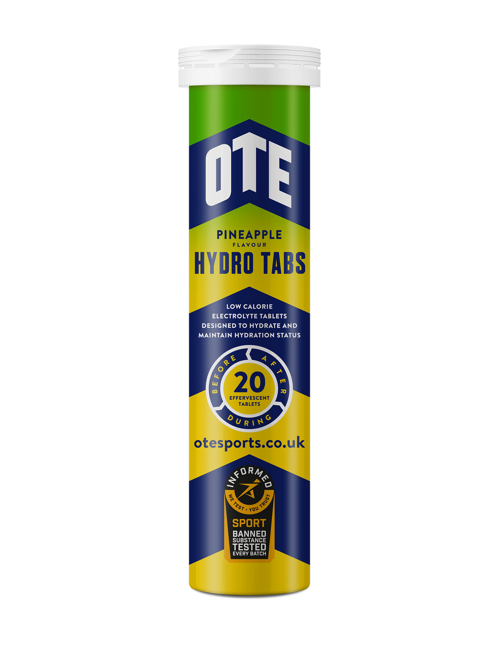 OTE Sports Hydro Tabs | Box of 6, 20 Tablet Tubes |  Elite Hydration for Peak Performance