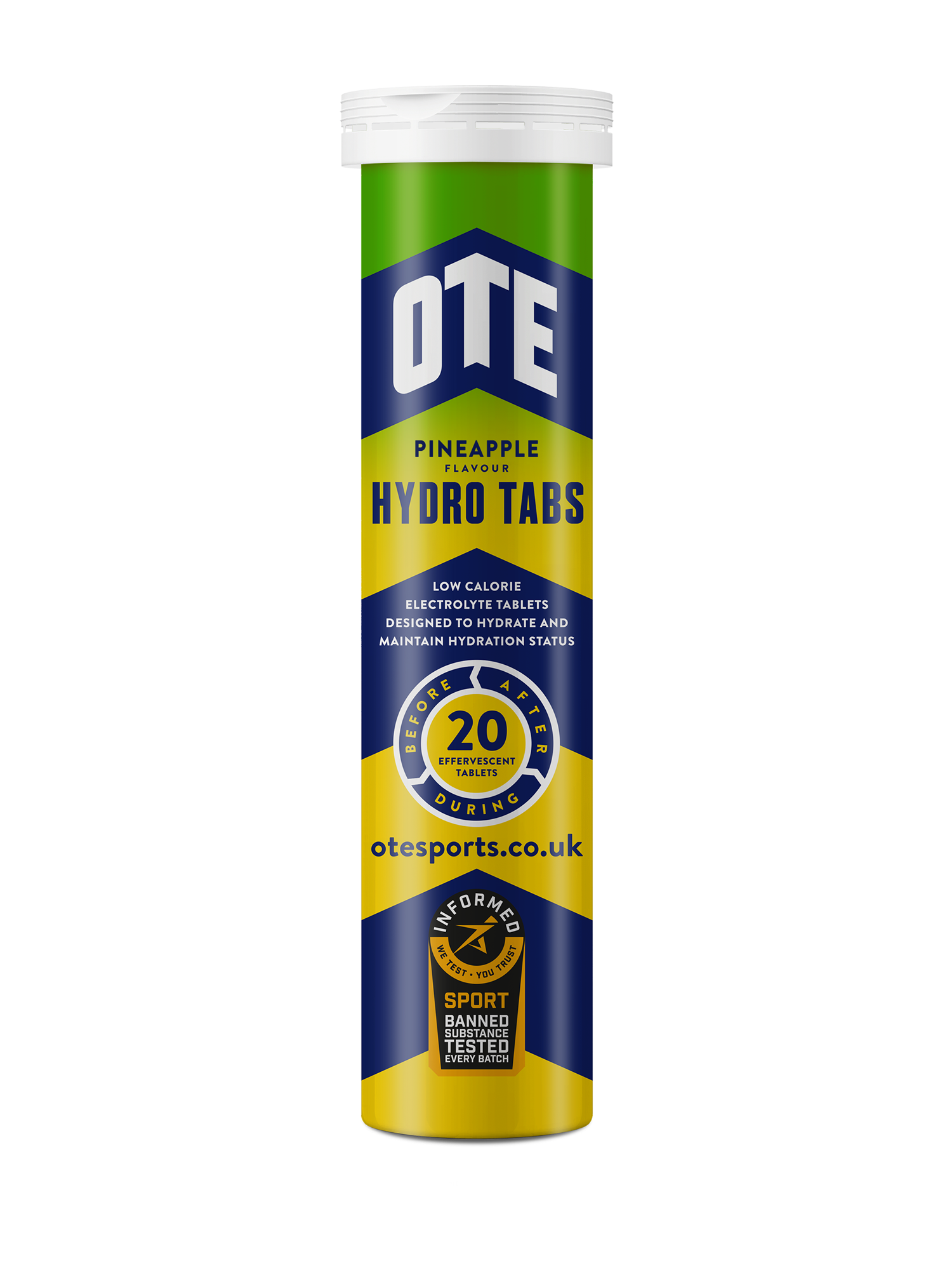 OTE Sports Hydro Tabs | Box of 6, 20 Tablet Tubes |  Elite Hydration for Peak Performance