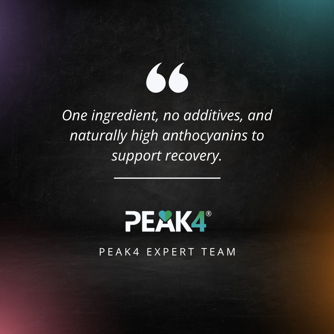 Cherry Active Concentrate | 100% Natural Montmorency Cherry | 16 or 31 Servings - PEAK4 infographic 3 of 4