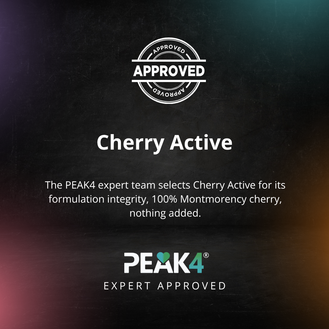 Cherry Active Concentrate | 100% Natural Montmorency Cherry | 16 or 31 Servings - PEAK4 infographic 4 of 4