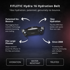 FITLETIC Hydra 16 Hydration Belt - PEAK4 infographic 2 of 4