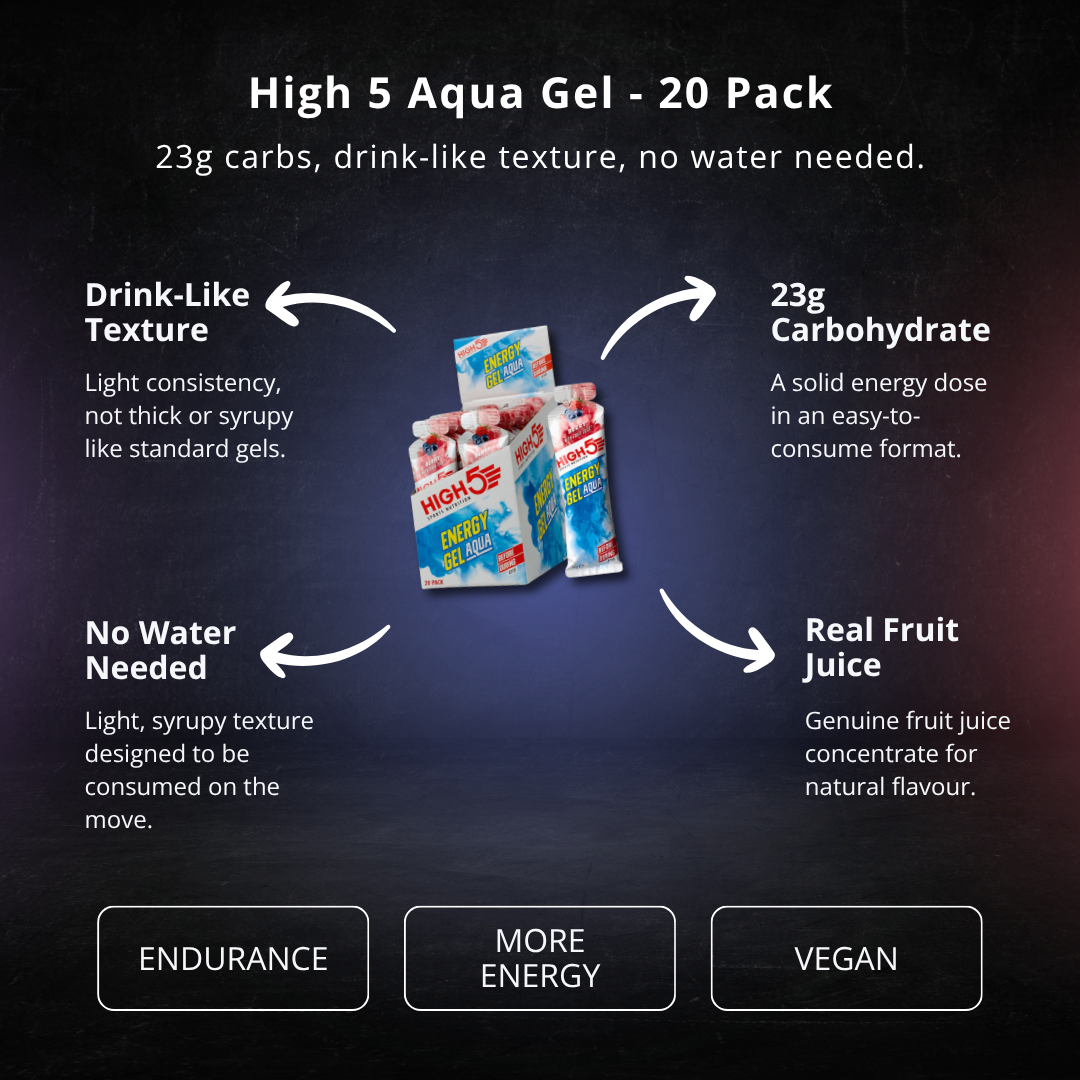 High 5 Aqua Gel (Isogel) - 20 Pack - PEAK4 infographic 2 of 4