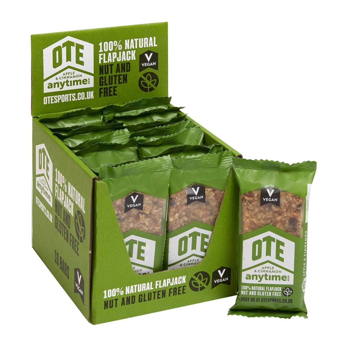 OTE Anytime Bar: 100% Natural Flapjacks (16 x 62g)