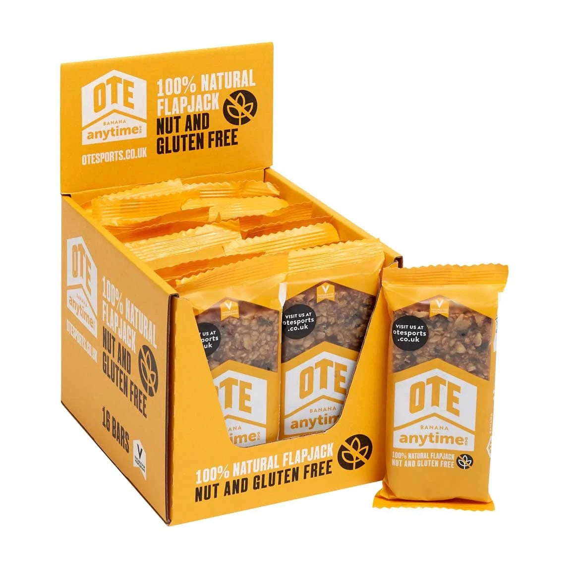 OTE Anytime Bar: 100% Natural Flapjacks (16 x 62g)