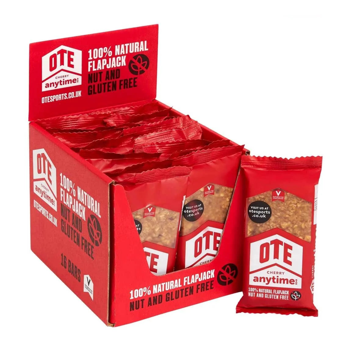 OTE Anytime Bar: 100% Natural Flapjacks (16 x 62g)