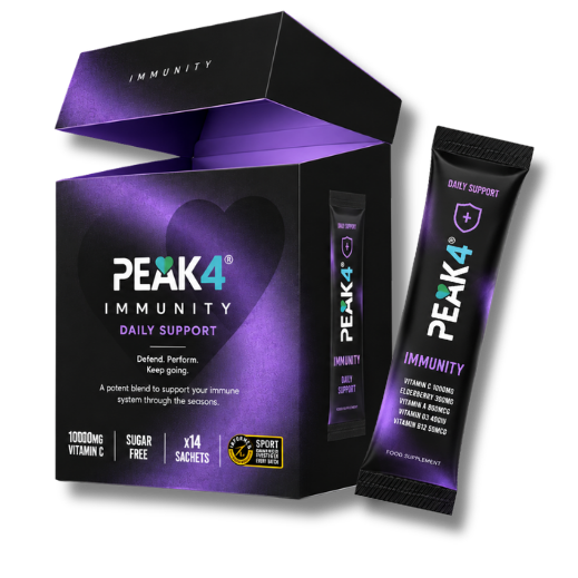 PEAK4 Immunity drink sachets, mock-up